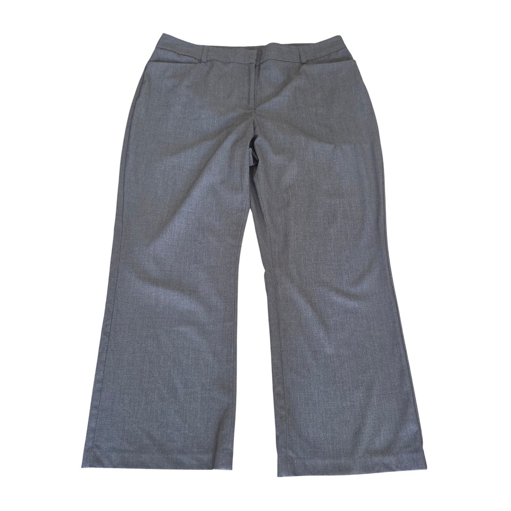 Lane Bryant Gray Wide Leg Dress Pants Womens 20 Regular Stretch Career Trousers